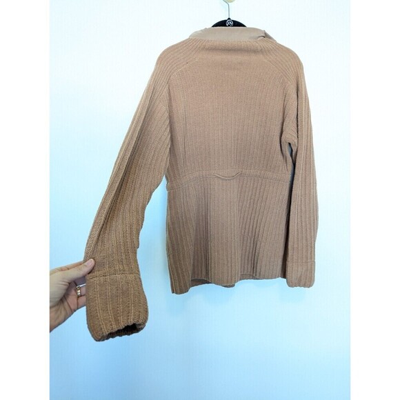 FLX Sweater Womens Extra‎ Small Tan Mature Cardigan Neutral Ribbed Casual Soft - Picture 7 of 12